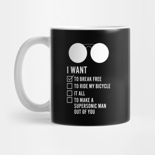 I Want To Break Free Retro White Mug